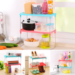 厨房浴室收纳神器 可折叠加储物架的多功能应用